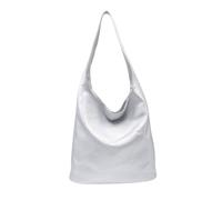 Kitise Women's Large Soft Slouch Hobo Tote Handbag in Silver
