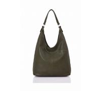 Kitise Women's Large V Silhouette Slouch PU Leather Tote Bag in Green Kitise Green