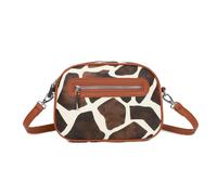 Kitise Women's Leopard/Cow Print Front Zipper Pocket Spacious Crossbody Camera Bag With Detachable Strap in Brown Kitise Brown One Size