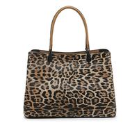 Kitise Women's Leopard Print Tote Bag Stylish Handbag Shoulder Bag - KHAKI