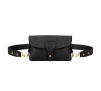 Kitise Women's Magnetic Flap Closure Genuine Italian Leather Crossbody Bag in Black