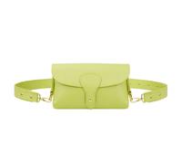 Kitise Women's Magnetic Flap Closure Genuine Italian Leather Crossbody Bag in Lemon