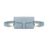 Kitise Women's Magnetic Flap Closure Genuine Italian Leather Crossbody Bag in Light Blue