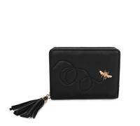 Kitise Women's Mini Elegant Tassel Charm Bee Embellishment Purse Wallet in Black