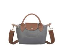 Kitise Women's Mini Top Handle Nylon Crossbody Shoulder Grab Bag in Grey