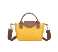 Kitise Women's Mini Top Handle Nylon Crossbody Shoulder Grab Bag in Yellow