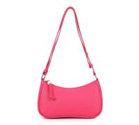 Kitise Women's Minimalist Pearl Zip Accent Classic Shoulder Handbag in Rose