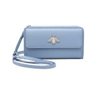 Kitise Women's Multi Compartments Bee Detail Wallet Bag Crossbody Handbag in Light Blue Kitise Light Blue One Size