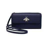 Kitise Women's Multi Compartments Bee Detail Wallet Bag Crossbody Handbag in Navy Kitise Navy One Size