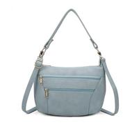 Kitise Women's Multi Compartments Multi Pockets Lightweight Eco Friendly Vegan Leather Crossbody Shoulder Handbag Practical Ladies Casual Handbag (Pink)