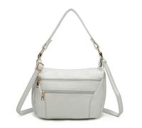 Kitise Women's Multi Compartments Multi Pockets Lightweight Eco Friendly Vegan Leather Crossbody Shoulder Handbag Practical Ladies Casual Handbag (Pink)