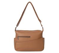 Kitise Women's Multi Compartments Side Slip Pocket Crossbody Bag in Brown Kitise Brown One Size