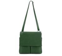 Kitise Women's Multi-Pocket Genuine Italian Leather Slim Messenger Crossbody Bag in Bottle Green Kitise Bottle Green One Size