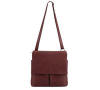 Kitise Women's Multi-Pocket Genuine Italian Leather Slim Messenger Crossbody Bag in Brown