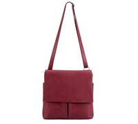 Kitise Women's Multi-Pocket Genuine Italian Leather Slim Messenger Crossbody Bag in Burgundy