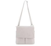 Kitise Women's Multi-Pocket Genuine Italian Leather Slim Messenger Crossbody Bag in Light Grey Kitise Light Grey One Size