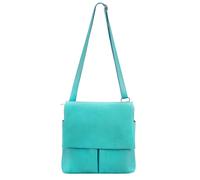 Kitise Women's Multi-Pocket Genuine Italian Leather Slim Messenger Crossbody Bag in Turquoise Kitise Turquoise One Size