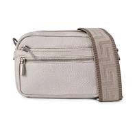 Kitise Women's Multi Pockets Double Compartments Canvas Strap Crossbody Bag in Beige Kitise Beige One Size