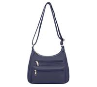 Kitise Women's Multi Zipper Compartments Multi Pockets Crossbody Bag in Dark Blue