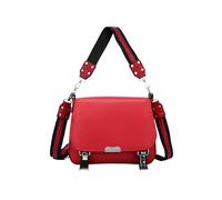 Kitise Women's Multifunctional Crossbody Satchel Bag with Studded Wide Shoulder Strap in Red