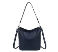 Kitise Women's Multifunctional Multi Pockets Tote Bucket Shoulder Bag in Navy