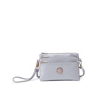 Kitise Women's Multiple Pockets Multifunctional Wristlet Bag Crossbody Handbag in Silver Kitise Silver One Size