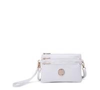 Kitise Women's Multiple Pockets Multifunctional Wristlet Bag Crossbody Handbag in White Kitise White One Size