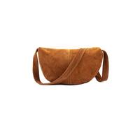 Kitise Women's Premium Genuine Italian Suede Leather Crossbody Bag in Brown