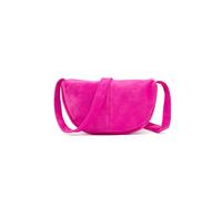 Kitise Women's Premium Genuine Italian Suede Leather Crossbody Bag in Fuchsia