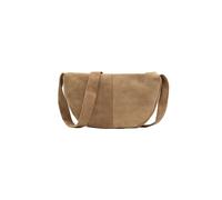 Kitise Women's Premium Genuine Italian Suede Leather Crossbody Bag in Taupe