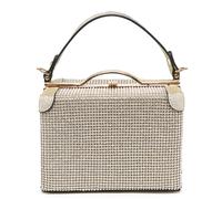 Kitise Women's Rhinestone Box Top Handle Clutch Bag & Zippered Interior in Gold Kitise Gold One Size
