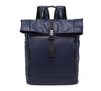 Kitise Women's Roll Top Backpack with Zipper Pockets & Buckle Closure in Dark Blue Kitise Dark Blue