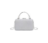 Kitise Women's Shiny Evening Clutch Bag With Handle & Chain Strap in Silver Kitise Silver One Size