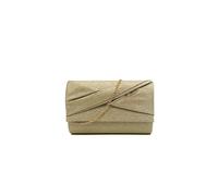 Kitise Women's Shiny Pleated Glitter Clutch Evening Bag in Gold Kitise Gold One Size
