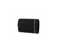 Kitise Women's Shiny Rhinestone V Shape Envelope Clutch Evening Bag in Black Kitise Black One Size