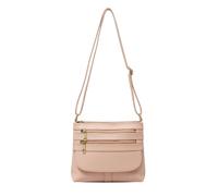 Kitise Women's Slim Multi-Pocket Crossbody Bag Zippered Compartments in Pink Kitise Pink One Size