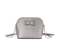 Kitise Women's Small Bow Detail Zip Closure Crossbody bag in Grey