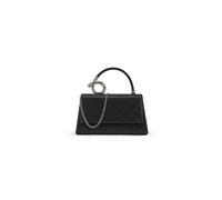 Kitise Women's Small Curly Top Handle Shiny Clutch Evening Bag in Black Kitise Black One Size