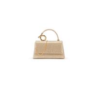 Kitise Women's Small Curly Top Handle Shiny Clutch Evening Bag in Gold Kitise Gold One Size