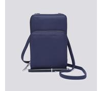 Kitise Women's Small Double-Zipped Mobile Phone Bag with Adjustable Strap in Navy Kitise Navy
