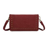 Kitise Women's Small Faux Suede Studded Flat MultiPockets Crossbody Shoulder Handbag in Wine Kitise Wine One Size