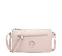Kitise Women's Small Front Zipper Slim Multi Compartments Crossbody Purse Bag in Beige Kitise Beige One Size