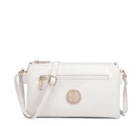 Kitise Women's Small Front Zipper Slim Multi Compartments Crossbody Purse Bag in White Kitise White One Size