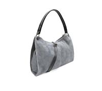 Kitise Women's Small Genuine Italian Suede Leather Tote Handbag Shoulder Bag With Detachable Strap