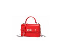 Kitise Women's Small Glossy Top Handle & Turn Lock Crossbody Clutch Bag in Red Kitise Red One Size