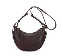Kitise Women's Small Half Moon Shape Crossbody Bag in Dark Brown