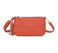 Kitise Women's Small Multifunctional Clutch Tassel Charm Crossbody Bag in Orange