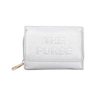 Kitise Women's Small Multipockets Stylish Purse Wallet With Coin Holder in Silver