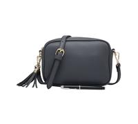 Kitise Women's Small Plain Colour Crossbody Camera Bag With Tassel Charm in Dark Grey
