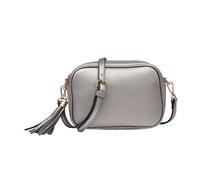Kitise Women's Small Plain Colour Crossbody Camera Bag With Tassel Charm in Grey Kitise Grey One Size